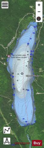 Big LaSalle depth contour Map - i-Boating App - Satellite