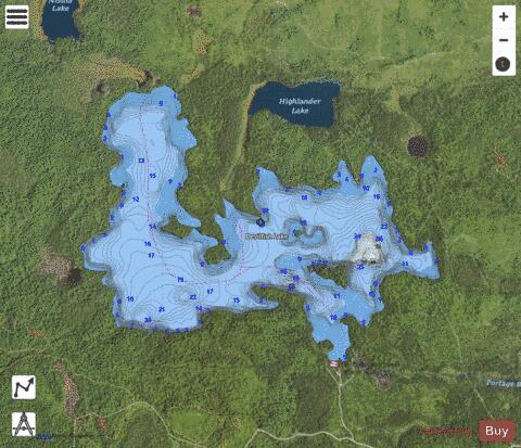 Devilfish depth contour Map - i-Boating App - Satellite