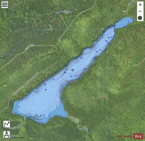 Deer Yard depth contour Map - i-Boating App - Satellite