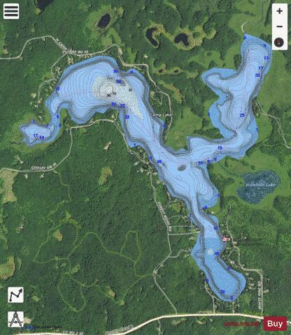 Camp depth contour Map - i-Boating App - Satellite