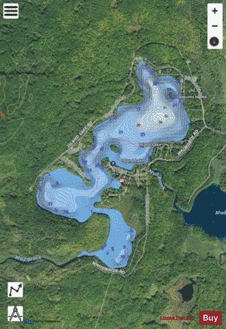 Island depth contour Map - i-Boating App - Satellite