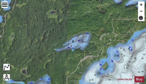 Allen depth contour Map - i-Boating App - Satellite