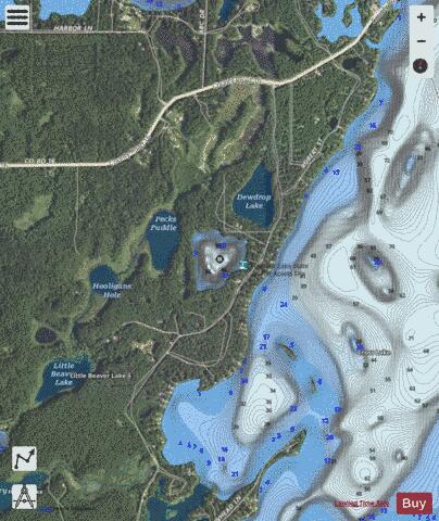 Pleasant depth contour Map - i-Boating App - Satellite