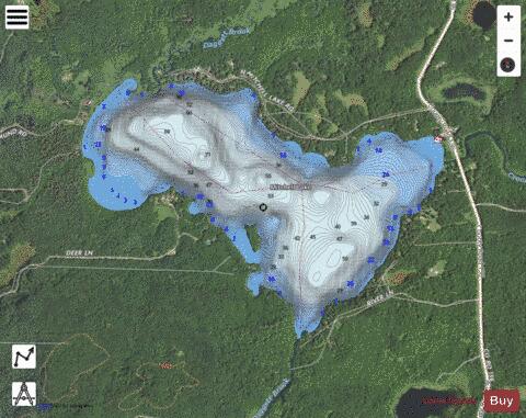 Mitchell depth contour Map - i-Boating App - Satellite