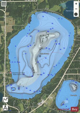 Edward depth contour Map - i-Boating App - Satellite