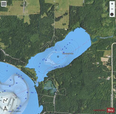 Arrowhead depth contour Map - i-Boating App - Satellite
