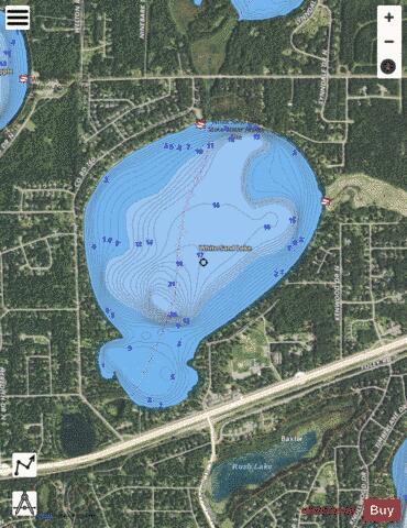 White Sand depth contour Map - i-Boating App - Satellite