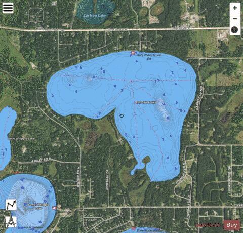 Red Sand depth contour Map - i-Boating App - Satellite