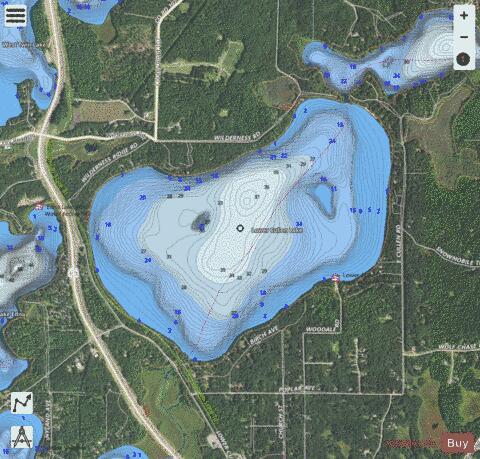 Lower Cullen depth contour Map - i-Boating App - Satellite