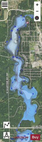 Sibley depth contour Map - i-Boating App - Satellite