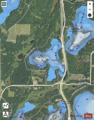 West Twin depth contour Map - i-Boating App - Satellite