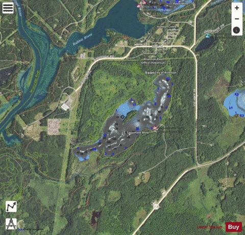 Sagamore Mine depth contour Map - i-Boating App - Satellite
