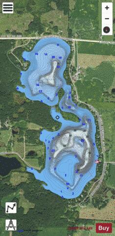 Vermont depth contour Map - i-Boating App - Satellite