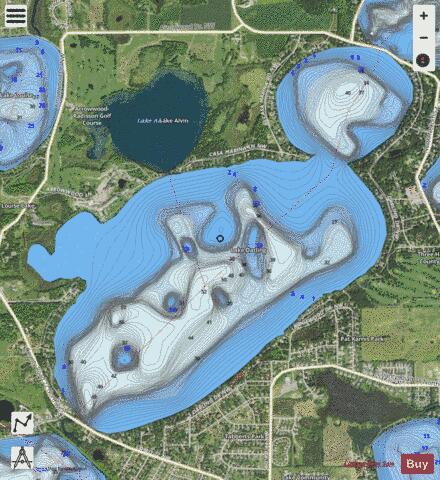 Darling depth contour Map - i-Boating App - Satellite