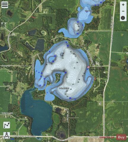 Rachel depth contour Map - i-Boating App - Satellite
