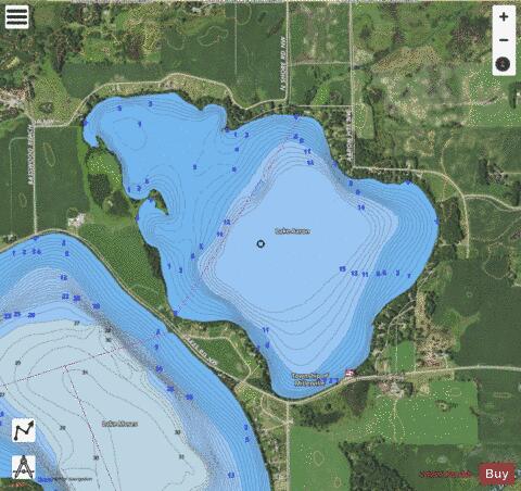 Aaron depth contour Map - i-Boating App - Satellite
