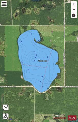 Jennie depth contour Map - i-Boating App - Satellite