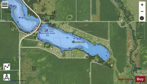 Lower Elk depth contour Map - i-Boating App - Satellite