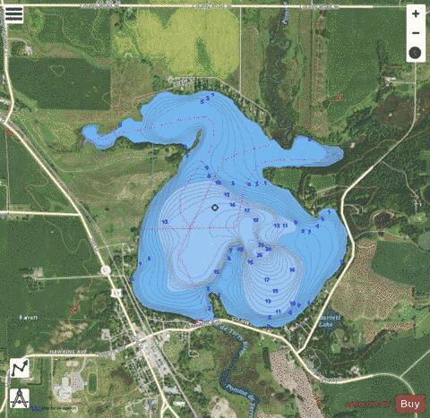 Barrett depth contour Map - i-Boating App - Satellite