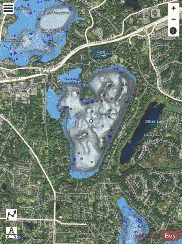 Christmas depth contour Map - i-Boating App - Satellite