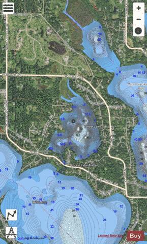 Forest depth contour Map - i-Boating App - Satellite
