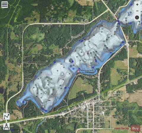 Eleventh Crow Wing (Main) depth contour Map - i-Boating App - Satellite