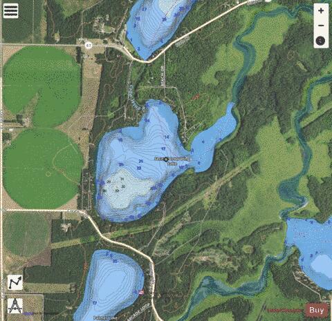 Second Crow Wing depth contour Map - i-Boating App - Satellite