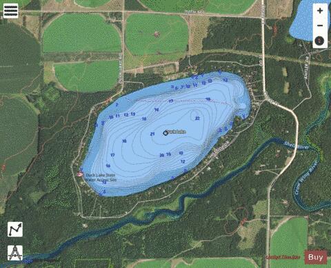 Duck depth contour Map - i-Boating App - Satellite