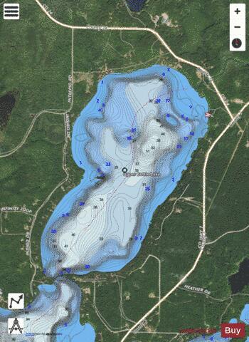 Upper Bottle depth contour Map - i-Boating App - Satellite