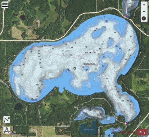 Big Sand depth contour Map - i-Boating App - Satellite