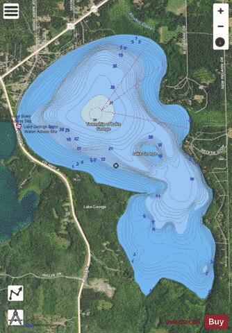 George depth contour Map - i-Boating App - Satellite