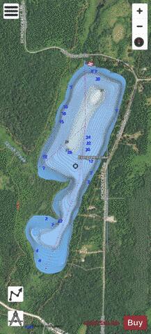 Evergreen depth contour Map - i-Boating App - Satellite