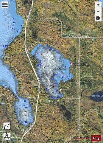 Little Bass depth contour Map - i-Boating App - Satellite