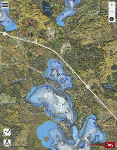 Little North Star depth contour Map - i-Boating App - Satellite