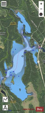 Cut Foot Sioux(East Bay) depth contour Map - i-Boating App - Satellite