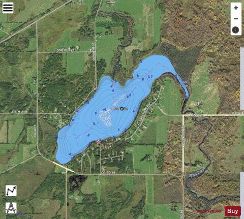 Quamba depth contour Map - i-Boating App - Satellite