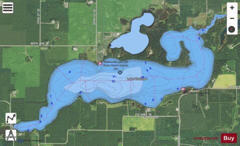 Wakanda, Lake (Main Basin depth contour Map - i-Boating App - Satellite