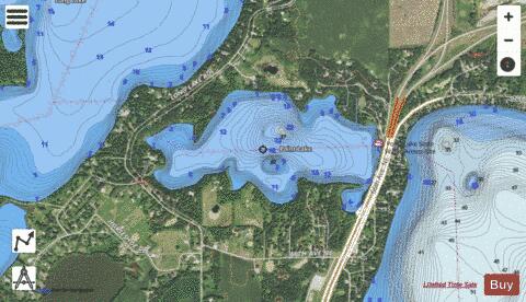 Point depth contour Map - i-Boating App - Satellite
