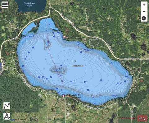 Andrew depth contour Map - i-Boating App - Satellite
