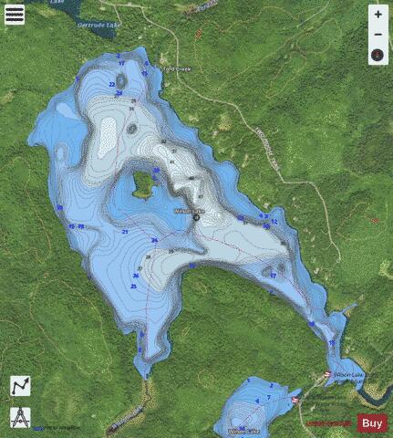 Wilson depth contour Map - i-Boating App - Satellite