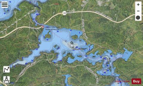 Garden depth contour Map - i-Boating App - Satellite