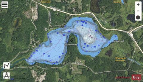 McCraney depth contour Map - i-Boating App - Satellite