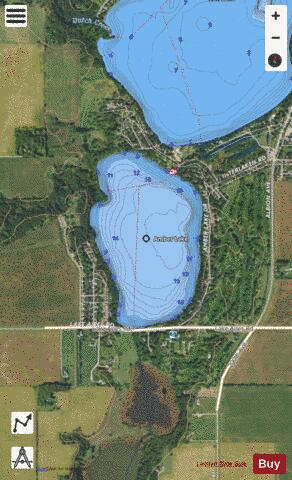 Amber depth contour Map - i-Boating App - Satellite