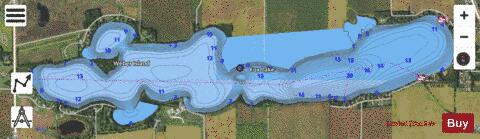Fox depth contour Map - i-Boating App - Satellite