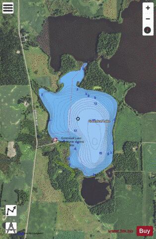 Greenleaf depth contour Map - i-Boating App - Satellite
