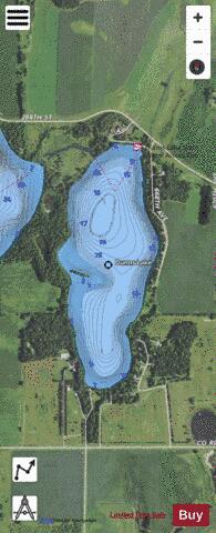 Dunns depth contour Map - i-Boating App - Satellite