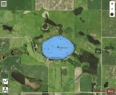 Buffalo depth contour Map - i-Boating App - Satellite
