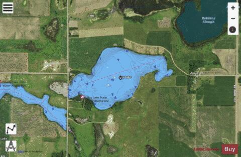 Fox depth contour Map - i-Boating App - Satellite