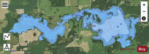 Fish depth contour Map - i-Boating App - Satellite