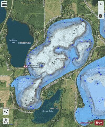 West McDonald depth contour Map - i-Boating App - Satellite